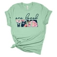 thumbnail image 1 of Women's Mother's Day One Loved Yaya Short Sleeve T-shirt Graphic Tee-Mint-4xl, 1 of 4