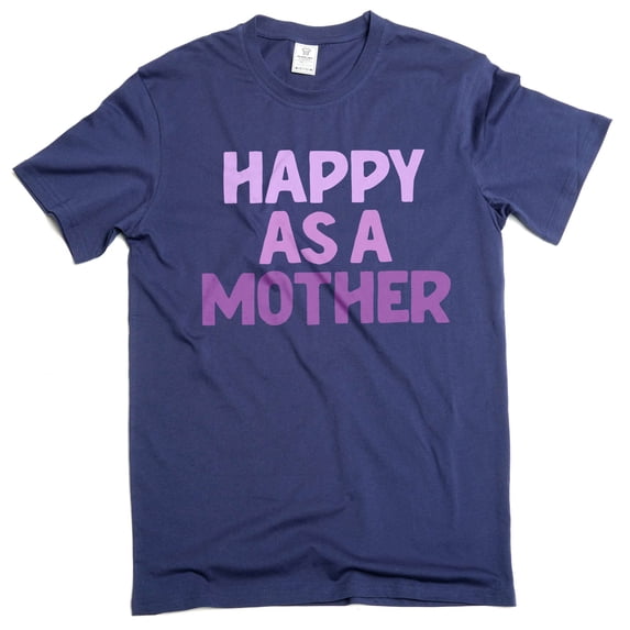 Women's Mother's day Happy as a mother t-shirt mom gifts unisex mommy tee (X-Large Navy Blue)