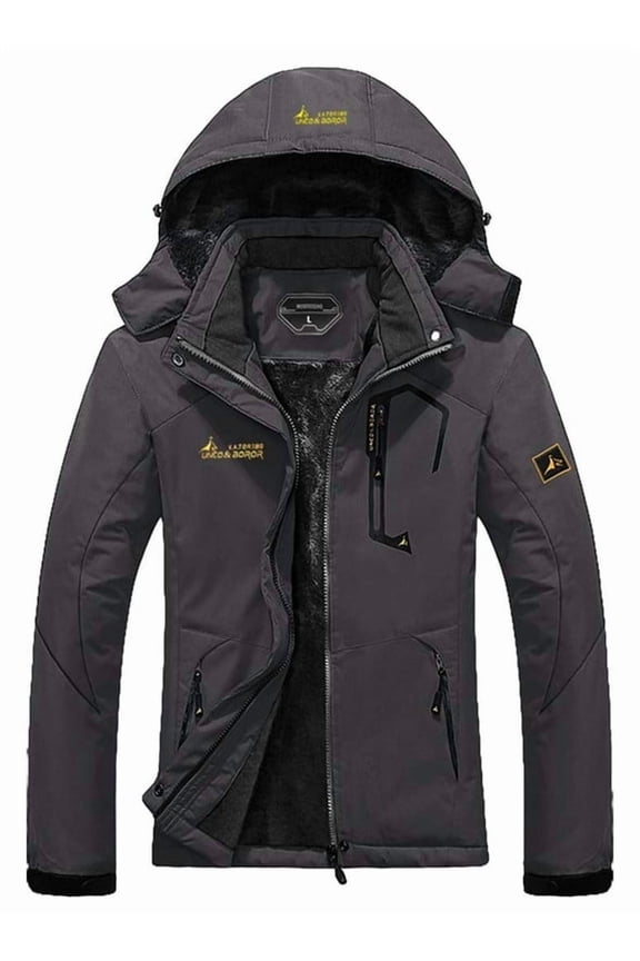 Women's Ski Jacket Warm Waterproof Winter Snow Coat Mountain Windbreaker Hooded Raincoat Jacket, Darkgray M