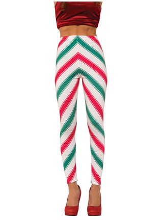 Candy Cane Leggings, Christmas Leggings, Holiday Leggings