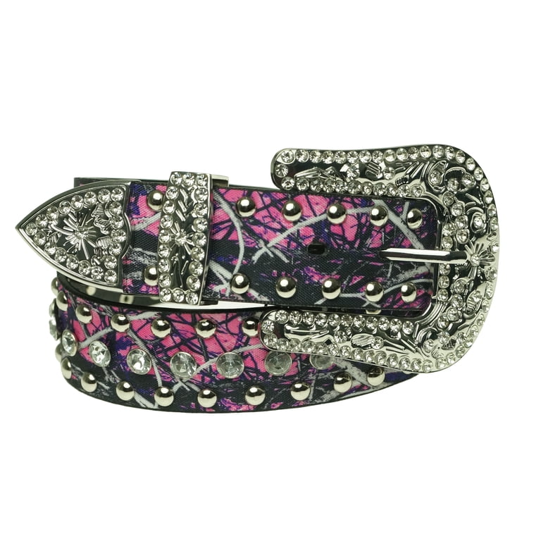 Western Blingy Leather Rhinestone camo womans belt  size L Blazin Roxx | Accessories | Blazin Roxx Womens Rhinestone  main image 3