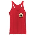 thumbnail image 1 of Women's Mulan Believe Badge  Racerback Tank Top Red Heather Small, 1 of 3