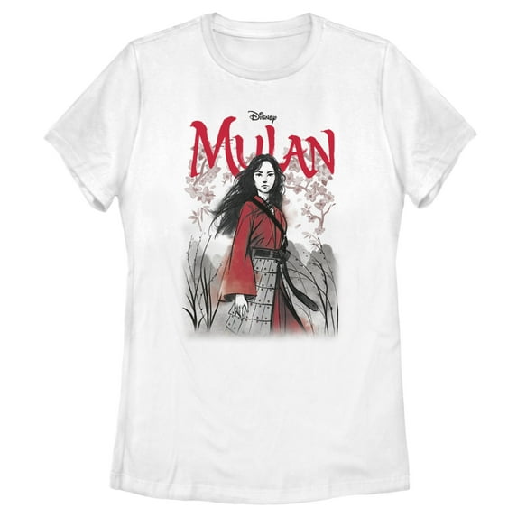 Women's Mulan Blossom Pose Graphic Tee White 2X Large