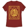 thumbnail image 1 of Women's Mulan Ornate Poster Graphic Tee Red Small, 1 of 3