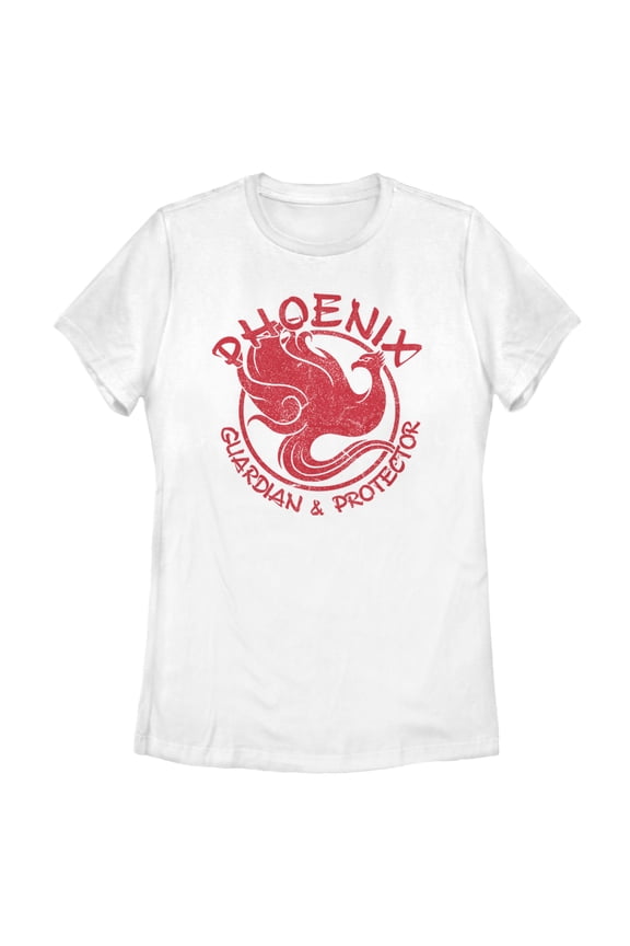 Women's Mulan Phoenix Guardian Graphic Tee White 2X Large