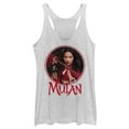 thumbnail image 1 of Women's Mulan Portrait Circle  Racerback Tank Top White Heather Small, 1 of 3