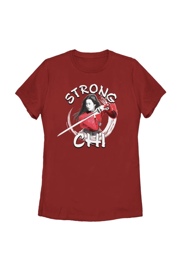 Women's Mulan Strong Chi Graphic Tee Red 2X Large