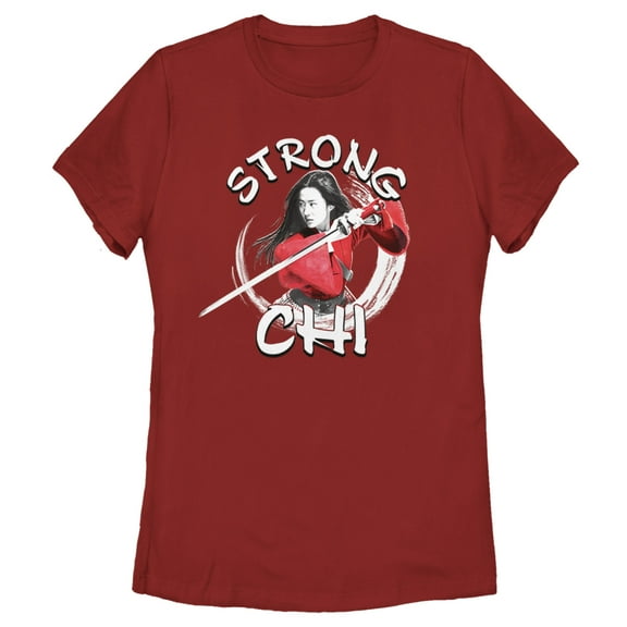 Women's Mulan Strong Chi  Graphic Tee Red Large