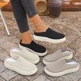 thumbnail image 1 of Women's Mule Slippers Casual Fashion Spring Summer Lightweight Breathable Mesh Solid Color Round Toe Closed Toe Flat Thick Sole Slippers, 1 of 10