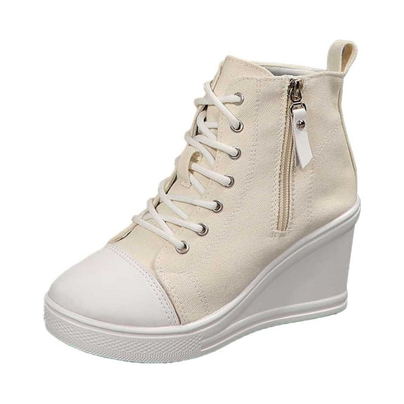 Women's Mules with Soft Lining for Touch Skin Comfort Women's Casual Shoes Fashion Platform Lace Up On Comfortable Walking Shoes For Daily Wear With Side Zipper Design