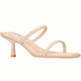 thumbnail image 1 of Women's Mules Square Toe Two Strap Low Kitten Heel Low Heeled Sandals, 1 of 4