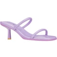 thumbnail image 1 of Women's Mules Square Toe Two Strap Low Kitten Heel Low Heeled Sandals, 1 of 5
