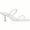thumbnail image 1 of Women's Mules Square Toe Two Strap Low Kitten Heel Low Heeled Sandals, 1 of 4