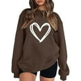 thumbnail image 1 of Women's Multi-Color Heart Print Sweater - Warm Winter Casual Daily Wear, 1 of 4