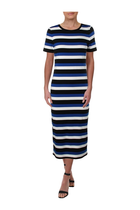 Women's Multi Striped Midi Dress BM Medium