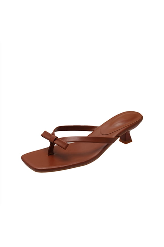 Women's Multicolor T-Strapy Strappy Kitten Heel Sandals, Square Clip Toe Slip-on Low Heel Mules, Slide Flipflops, Elegant Summer Dress Shoes for Party, Evening, and Casual Wear