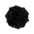thumbnail image 1 of Women's Multifunction Rose Flower Sheer Petal Brooch Pin Hair Tie Clip, Black, 1 of 3