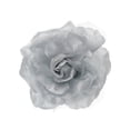 thumbnail image 1 of Women's Multifunction Rose Flower Sheer Petal Brooch Pin Hair Tie Clip, Silver, 1 of 3