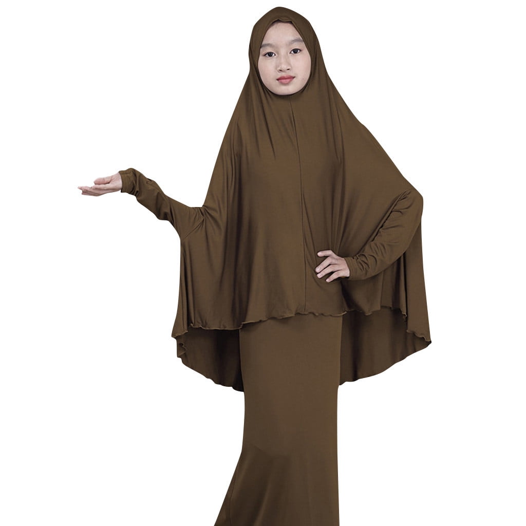 BooW Muslim Women Batwing Abaya Dress Front Zipper Kaftan