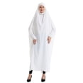 thumbnail image 1 of Women's Muslim One-Piece Jilbab Khimar Full Coverage Prayer Dress with Pockets Modest Abaya, 1 of 7