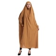 thumbnail image 1 of Women's Muslim One-Piece Jilbab Khimar Full Coverage Prayer Dress with Pockets Modest Abaya, 1 of 7