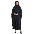 thumbnail image 1 of Women's Muslim One-Piece Jilbab Khimar Full Coverage Prayer Dress with Pockets Modest Abaya, 1 of 7