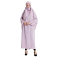 thumbnail image 1 of Women's Muslim One-Piece Jilbab Khimar Full Coverage Prayer Dress with Pockets Modest Abaya, 1 of 7