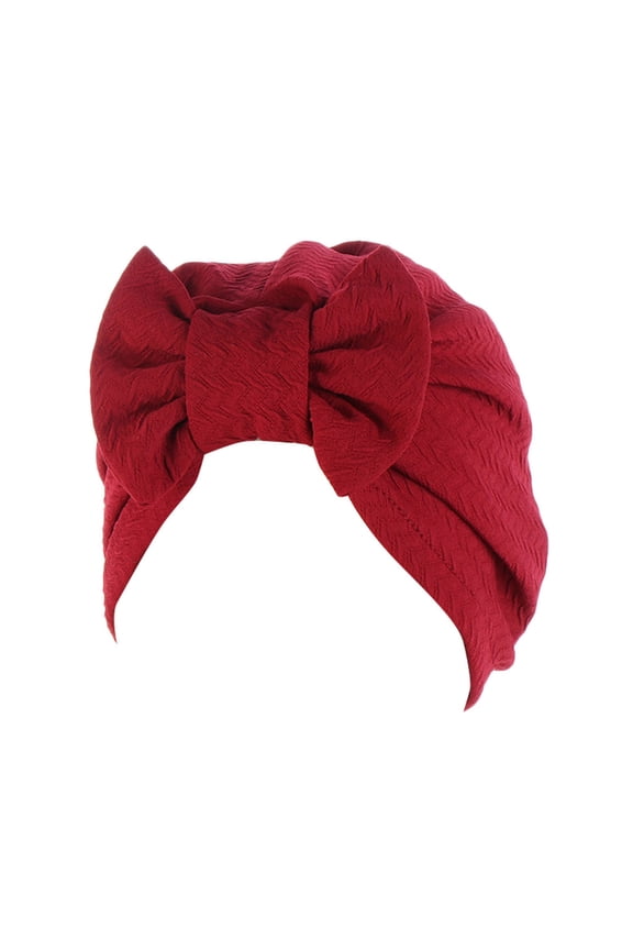 Women's Turban Hat - Polyester Head Scarf Wrap, One Size, Solid Color, Foldable - Fashionable Bonnet for Daily/Vacation Wear