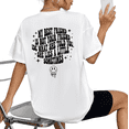 thumbnail image 1 of Women's "My Best Friend Is Not Your Friend" Graphic Comfortable T Shirt Casual Short Sleeve Round Neck Top White S-5XL, 1 of 4