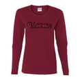 thumbnail image 1 of Women's My Dog is My Valentine Ladies Fit Long Sleeve Tee-Garnet-large, 1 of 4