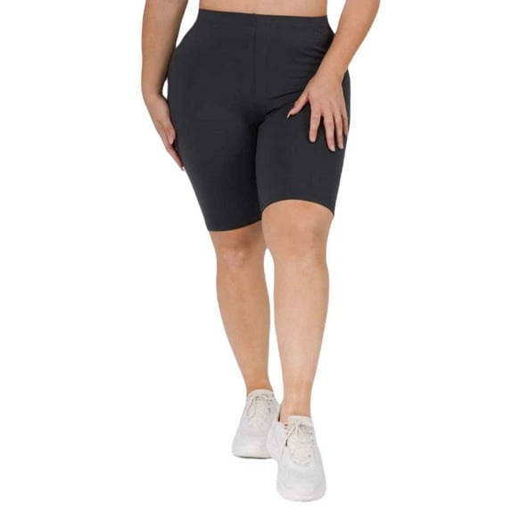 Women's My Kind of Look Peach Skin Biker Shorts, White, XL/XXL