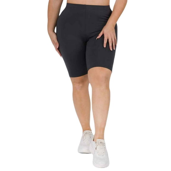 Women's My Kind of Look Peach Skin Biker Shorts, White, L/XL