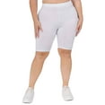 thumbnail image 1 of Women's My Kind of Look Peach Skin Biker Shorts, White, XL/XXL, 1 of 5