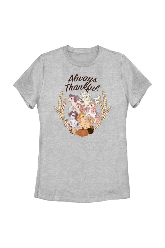 Women's My Little Pony Always Thankful Graphic Tee Athletic Heather Medium