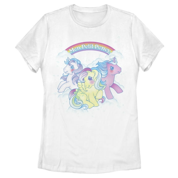 Women's My Little Pony Classic French Logo Graphic Tee White Small