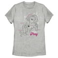 thumbnail image 1 of Women's My Little Pony Cute Anatomy Lesson Graphic Tee Athletic Heather Small, 1 of 3