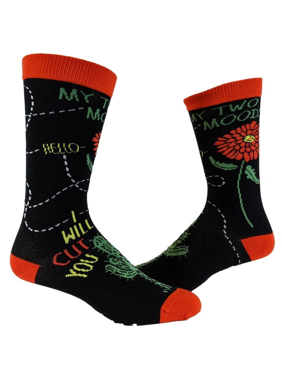 Women's My Two Moods Socks Funny Humor Sarcastic Cool Graphic Footwear