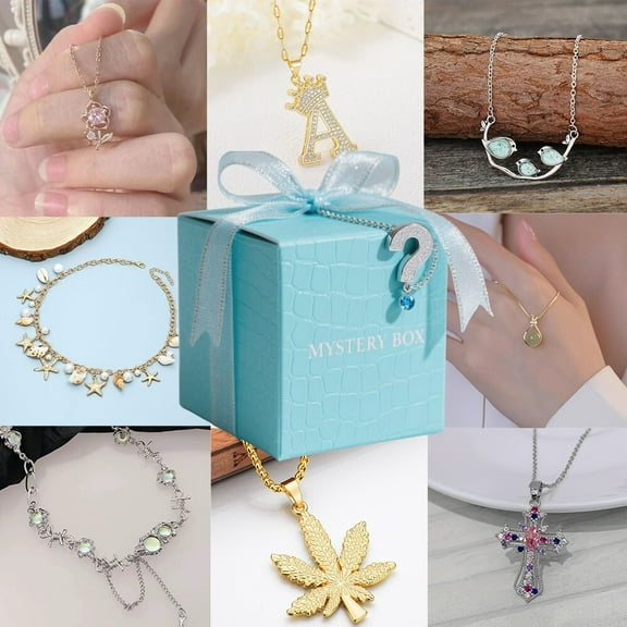 Women's Mystery Pendant Necklace Blind Box 8 Styles Random Color Single Piece