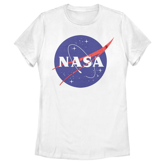 Women's NASA Circle Logo  Graphic Tee White X Large