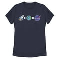 thumbnail image 1 of Women's NASA Emoticon Space Equation Graphic Tee Navy Blue X Large, 1 of 4