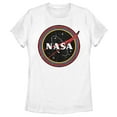 thumbnail image 1 of Women's NASA Galaxy In Rainbow Circles  Graphic Tee White Large, 1 of 4