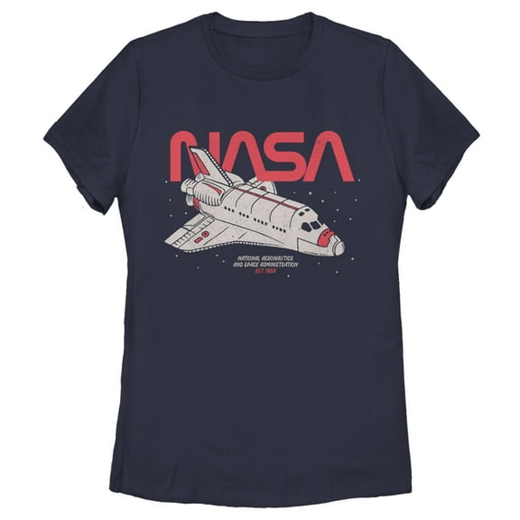 Women's NASA Journey Through Stars  Graphic Tee Navy Blue Medium