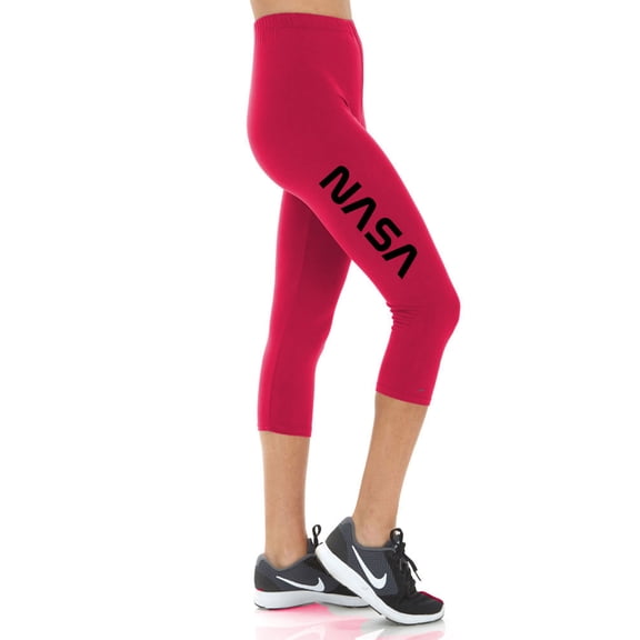 Women's NASA Letter Printed Cropped CAPRI Leggings - Regular PLUS and 3X5X