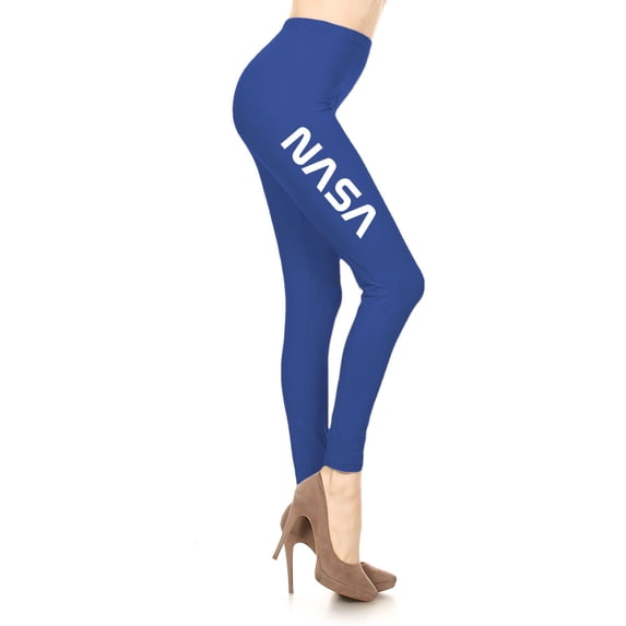 Women's NASA Letter Printed Leggings for Regular PLUS 3X5X