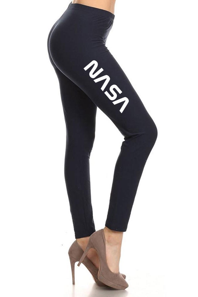 Women's NASA Letter Printed Leggings for Regular PLUS 3X5X 