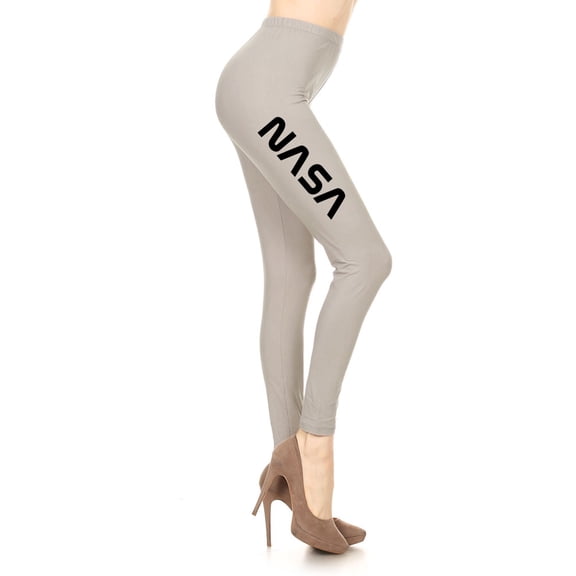 Women's NASA Letter Printed Leggings for Regular PLUS 3X5X