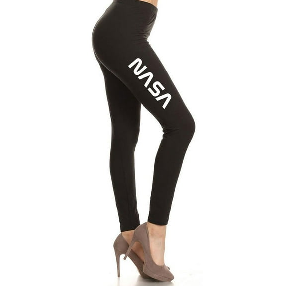 Women's NASA Letter Printed Leggings for Regular PLUS 3X5X