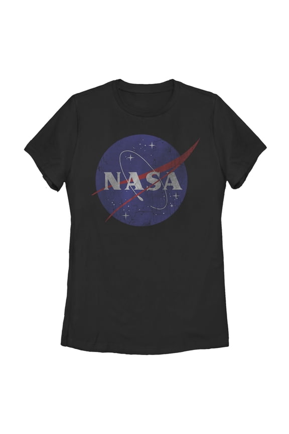 Women's NASA Logo  Graphic Tee Black Medium