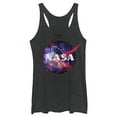 thumbnail image 1 of Women's NASA Mix Galaxy Style Logo Racerback Tank Top Black Heather 2X Large, 1 of 3
