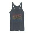 thumbnail image 1 of Women's NASA Rainbow Repeat Logo  Racerback Tank Top Navy Blue Heather Medium, 1 of 3